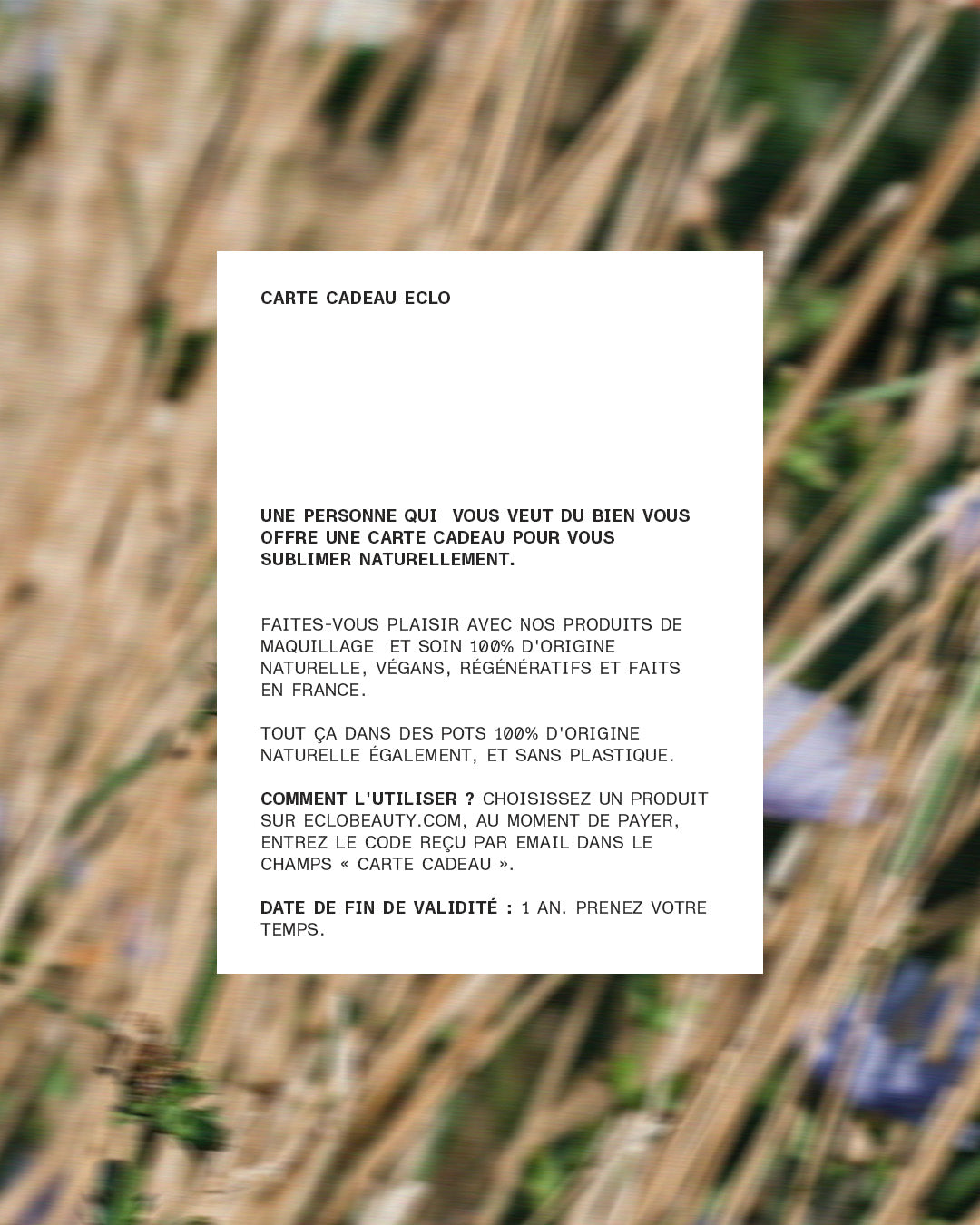 La carte cadeau Eclo