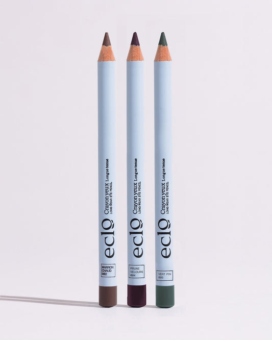 Set 3 Crayons Yeux Marron, Prune, Vert