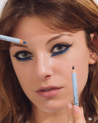 Duo Mascara Soin et Crayon Yeux : Regard Bleu Océan & Intense