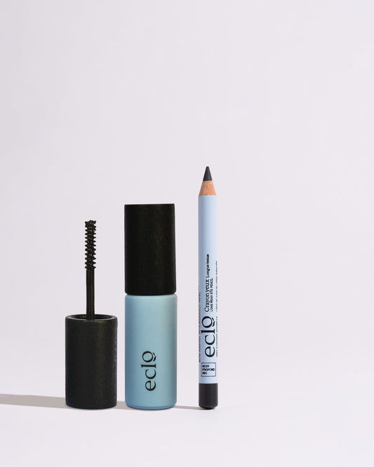 Duo Mascara Soin et Crayon Yeux : Regard Noir Profond