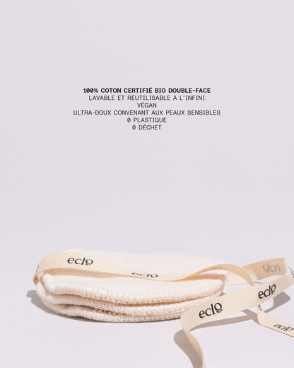 3 Cotons démaquillants réutilisables